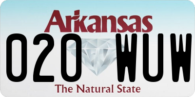 AR license plate 020WUW