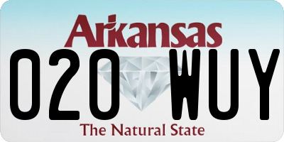 AR license plate 020WUY