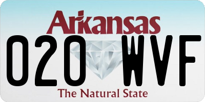 AR license plate 020WVF