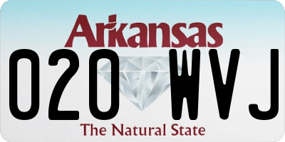 AR license plate 020WVJ