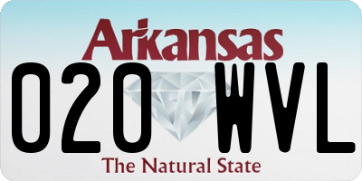 AR license plate 020WVL