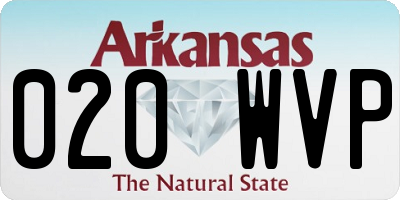 AR license plate 020WVP