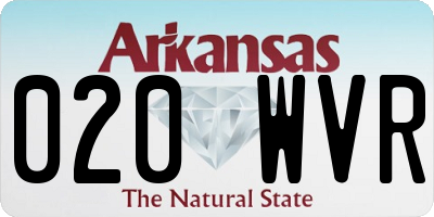 AR license plate 020WVR
