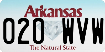 AR license plate 020WVW