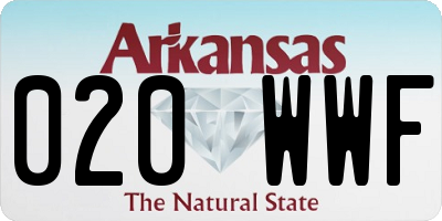 AR license plate 020WWF