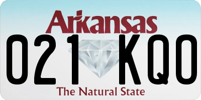 AR license plate 021KQO
