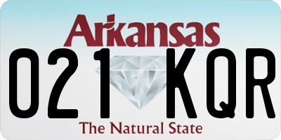 AR license plate 021KQR