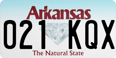 AR license plate 021KQX