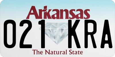 AR license plate 021KRA