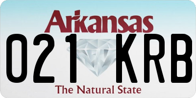 AR license plate 021KRB
