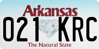 AR license plate 021KRC