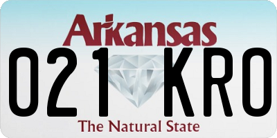 AR license plate 021KRO