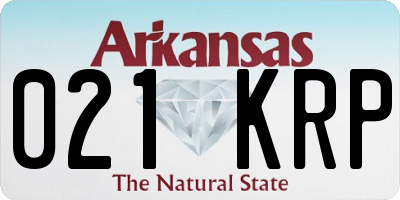 AR license plate 021KRP