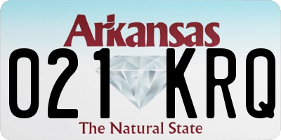 AR license plate 021KRQ