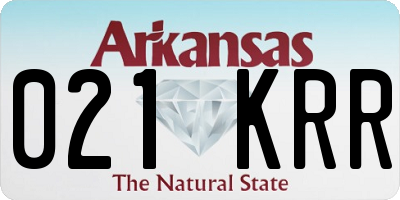 AR license plate 021KRR