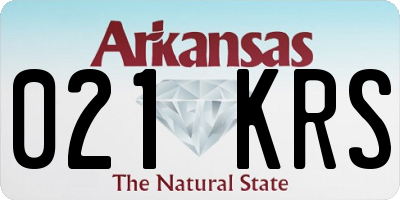AR license plate 021KRS