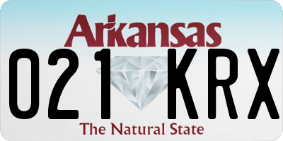AR license plate 021KRX
