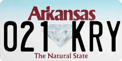 AR license plate 021KRY