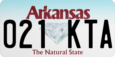 AR license plate 021KTA