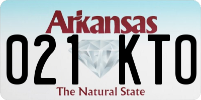 AR license plate 021KTO