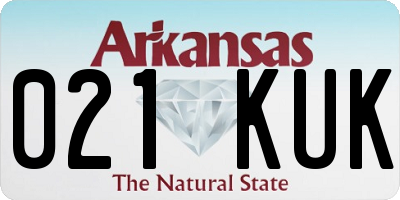 AR license plate 021KUK