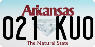 AR license plate 021KUO