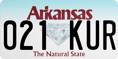 AR license plate 021KUR
