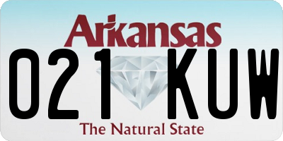 AR license plate 021KUW