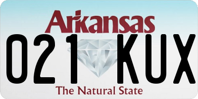 AR license plate 021KUX