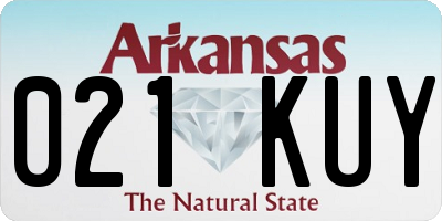 AR license plate 021KUY