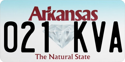 AR license plate 021KVA