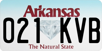 AR license plate 021KVB