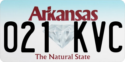 AR license plate 021KVC