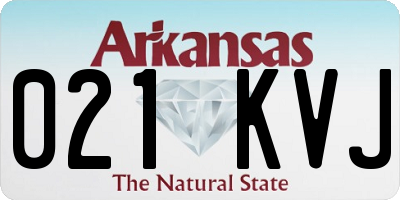 AR license plate 021KVJ