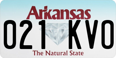 AR license plate 021KVO