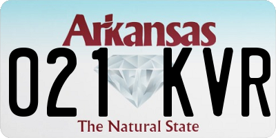 AR license plate 021KVR