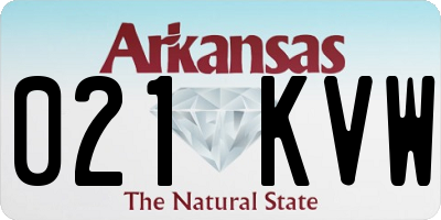 AR license plate 021KVW