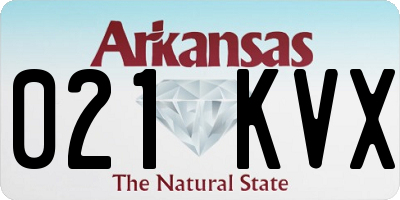 AR license plate 021KVX