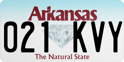 AR license plate 021KVY