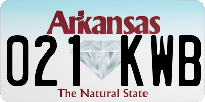 AR license plate 021KWB
