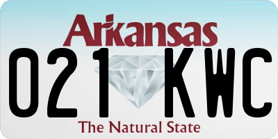 AR license plate 021KWC