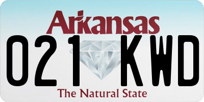 AR license plate 021KWD