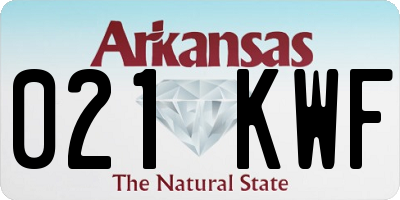 AR license plate 021KWF