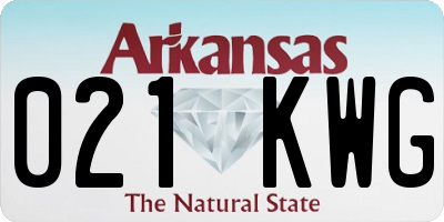 AR license plate 021KWG