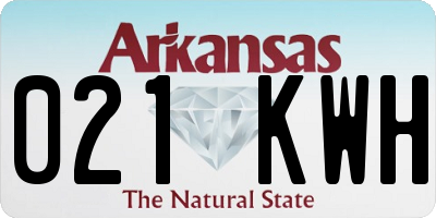 AR license plate 021KWH