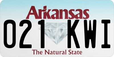 AR license plate 021KWI