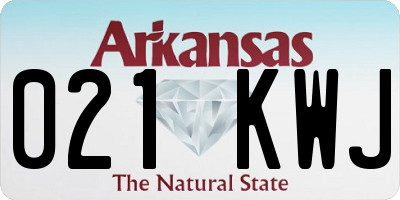 AR license plate 021KWJ