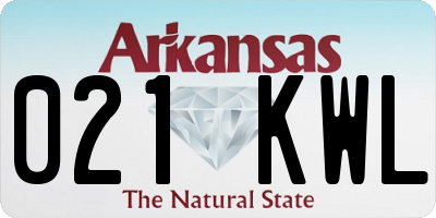AR license plate 021KWL