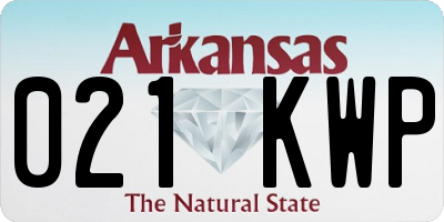 AR license plate 021KWP