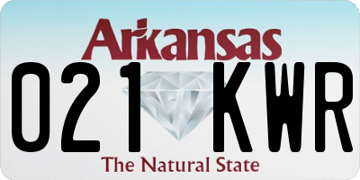 AR license plate 021KWR